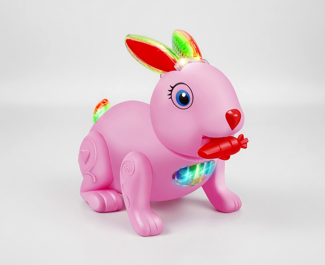 Rabbit Electric Light & Music Toy | Moving Bunny with Sound for Kids
